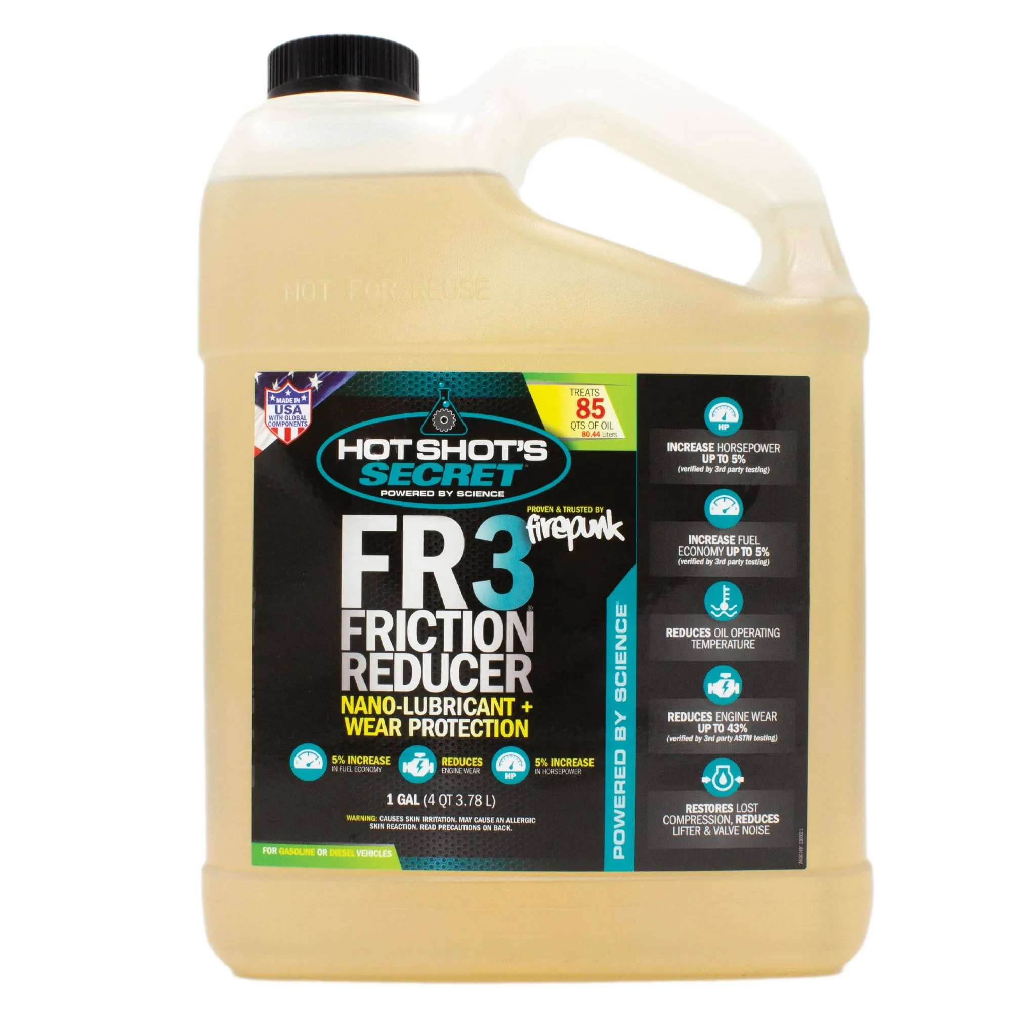 Hot Shot's Secret FR3 Friction Reducer Oil Additive - 1 Gallon