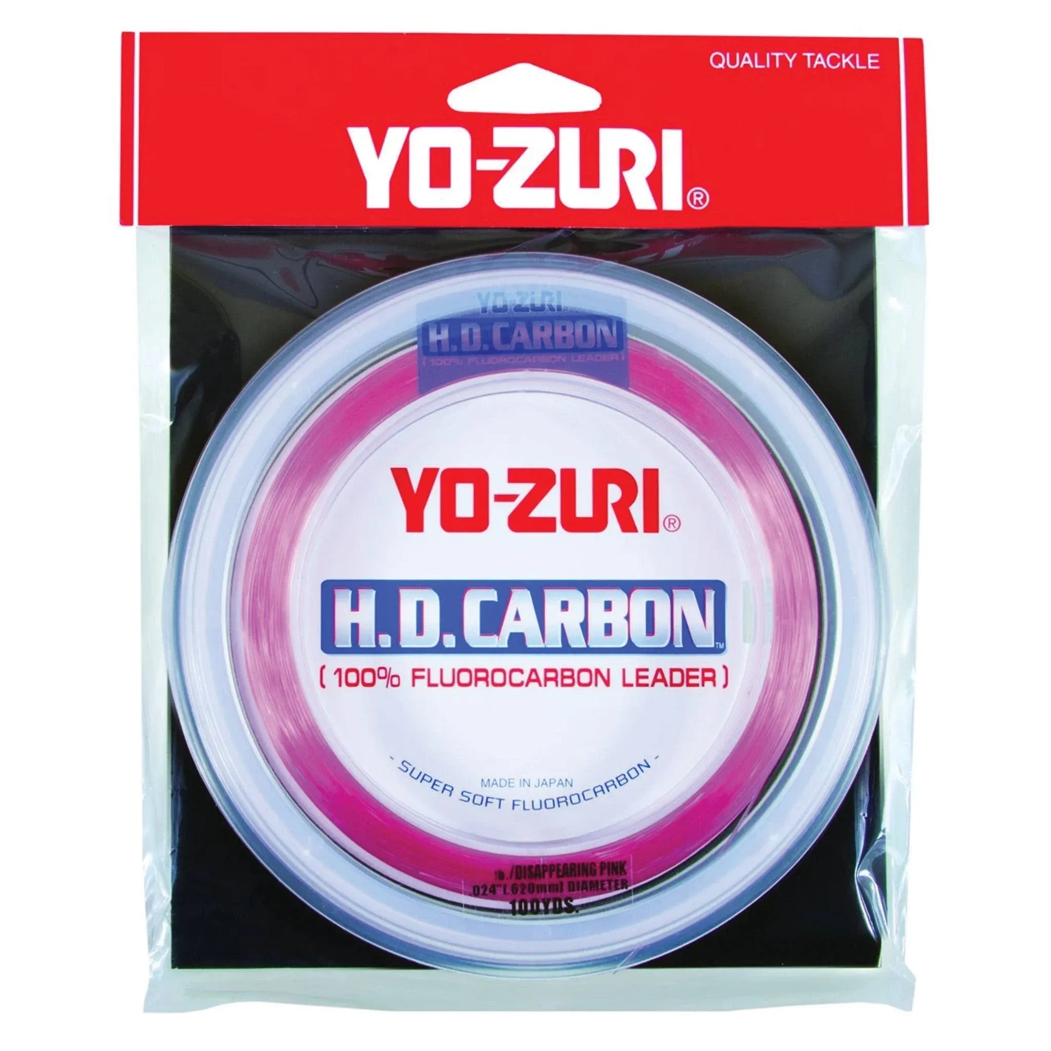 Yo-Zuri HD Disappearing Pink Fluorocarbon Leader 30yd - 25 lb