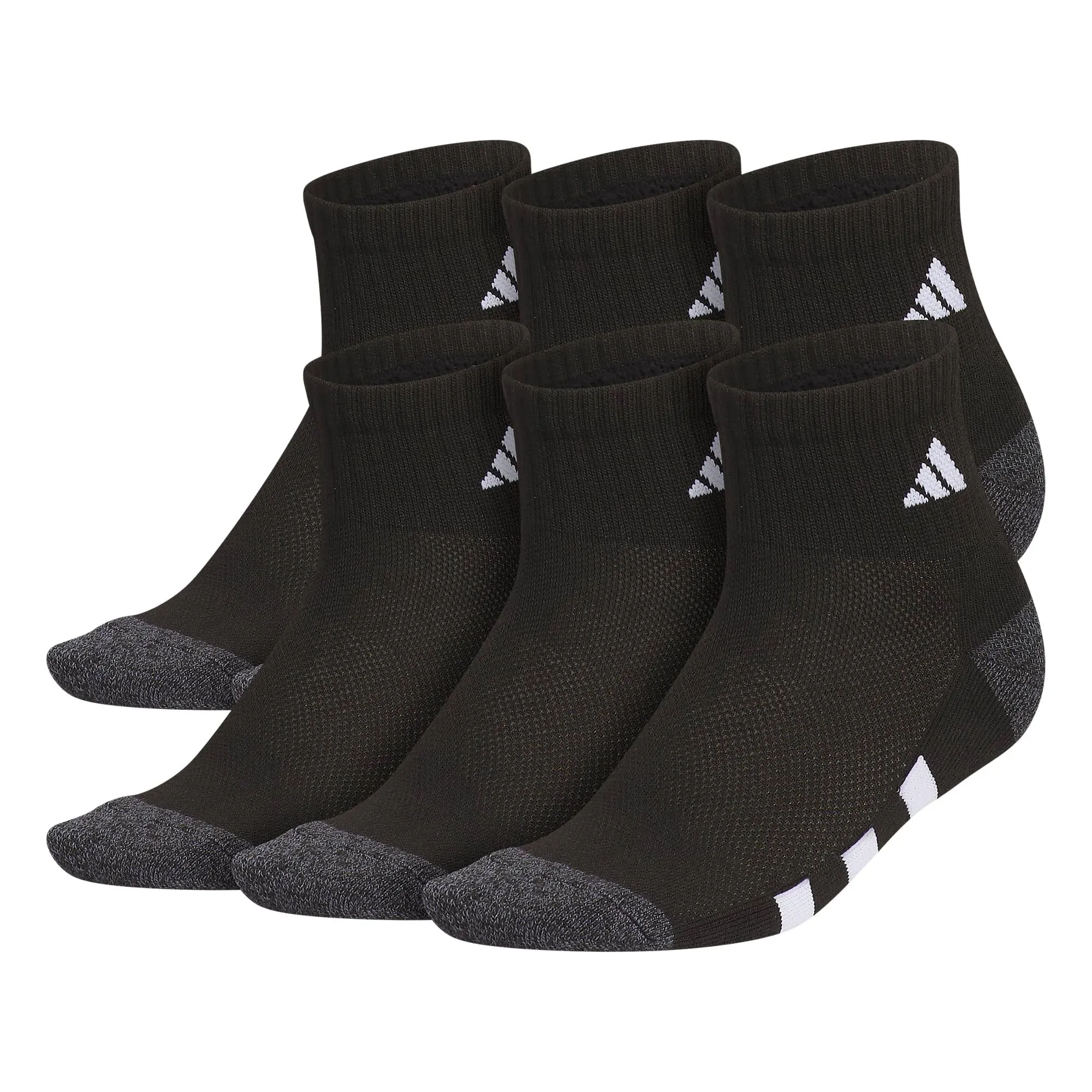 Boys adidas Youth Cushioned 6-Pack Quarter Socks