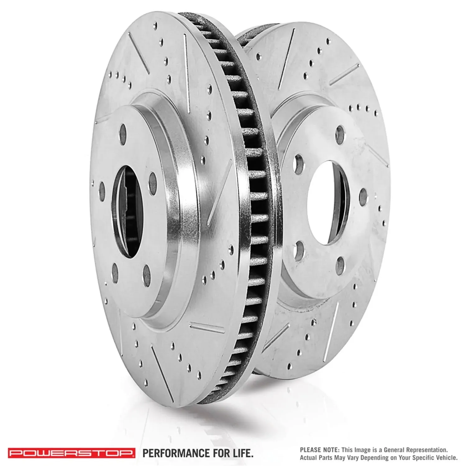 Power Stop Evolution Drilled and Slotted Rear Brake Rotors - AR85174XPR