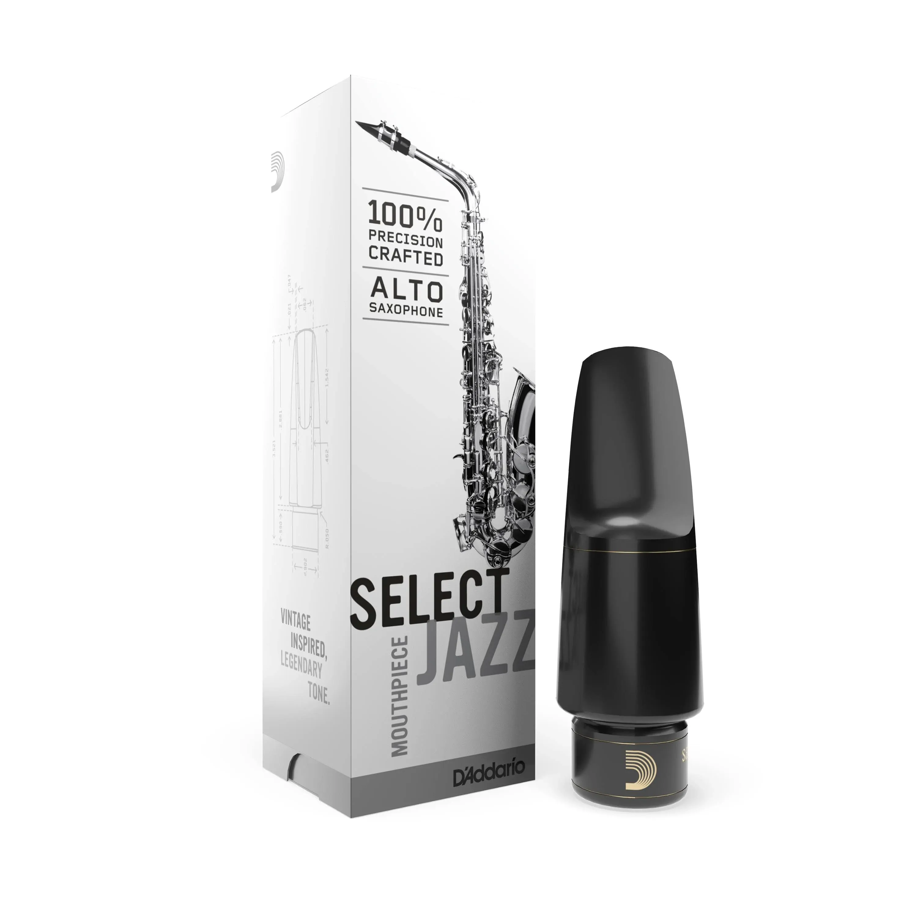 D'Addario Select Jazz Alto Saxophone Mouthpiece, D5M at Gear4music