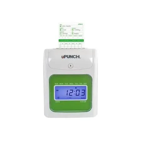 uPunch HN1500 Electronic Non-Calculating Time Clock Bundle, Beige/Green