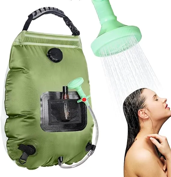 Solar Portable Shower Bag 5 Gal 20L Solar Heating Camping Shower Bag