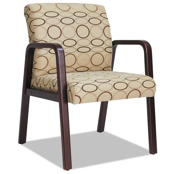 Alera Reception Lounge Series Guest Chair; Mahogany/Black