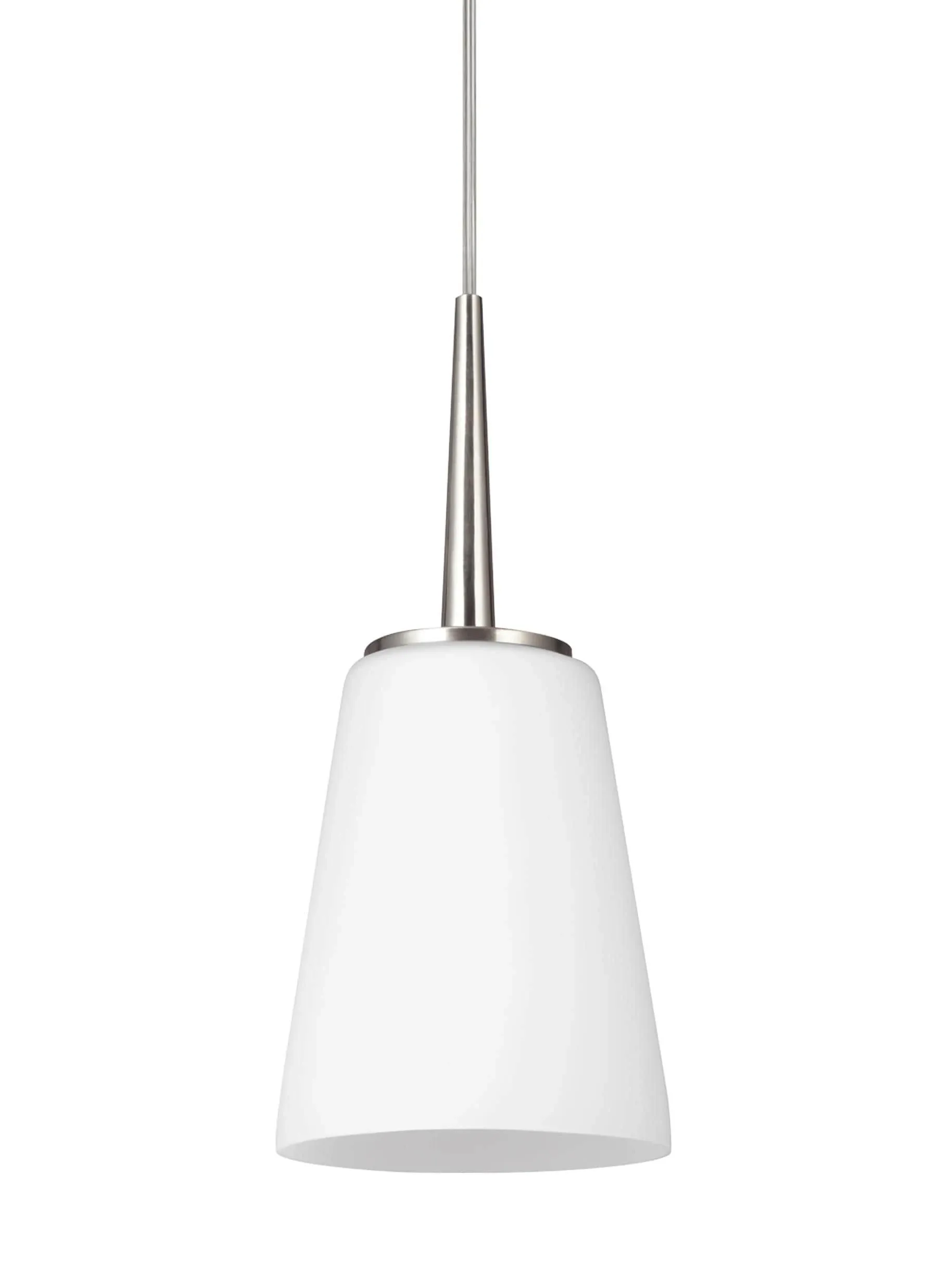 Generation Lighting. Driscoll One Light Mini-Pendant - Brushed Nickel ...