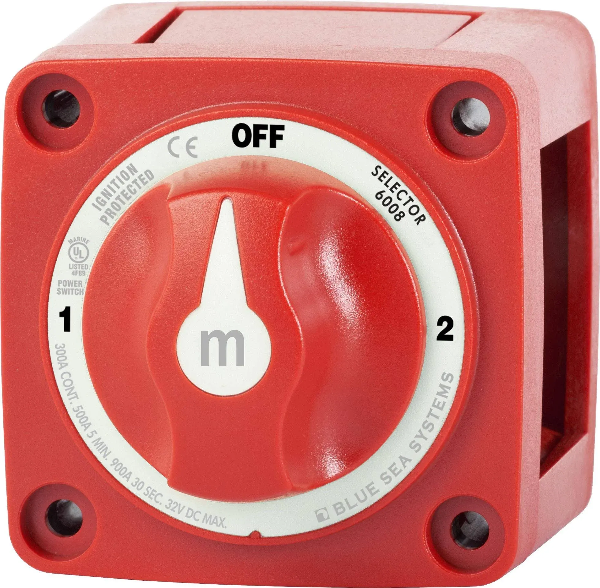 Blue Sea - 6008 M-Series Battery Switch 3 Position - Red