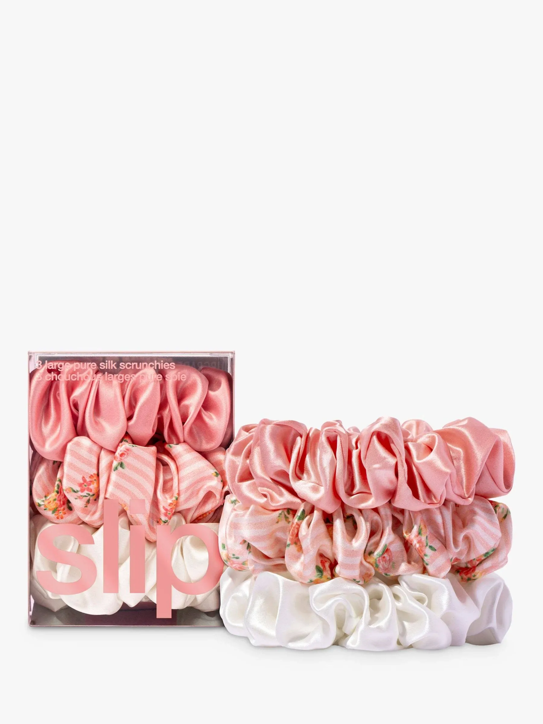 Slip Pure Silk Large Scrunchies - Petal