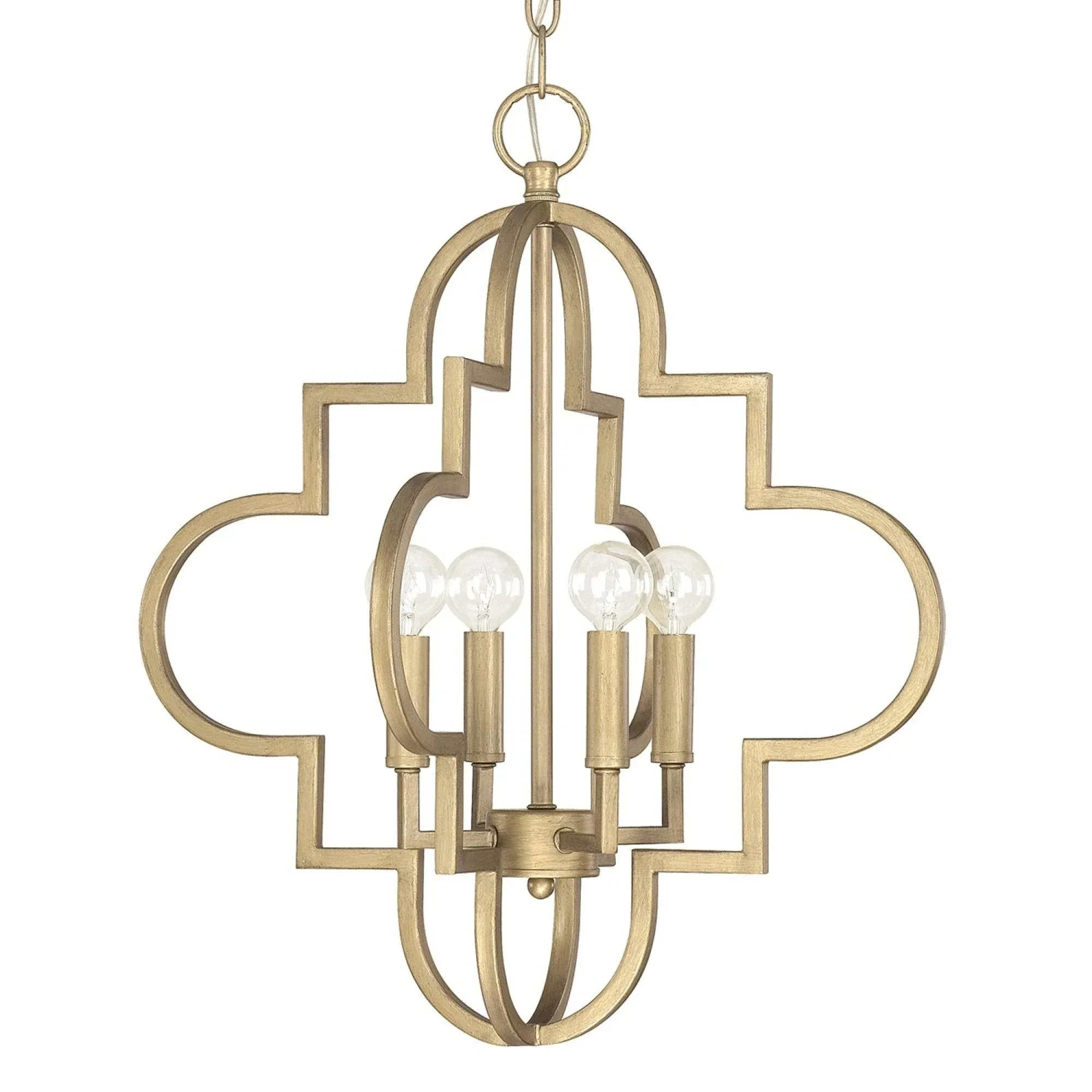 Ellis 4-Light Pendant, Brushed Gold - Mediterranean - Pendant Lighting - by Buildcom | Houzz