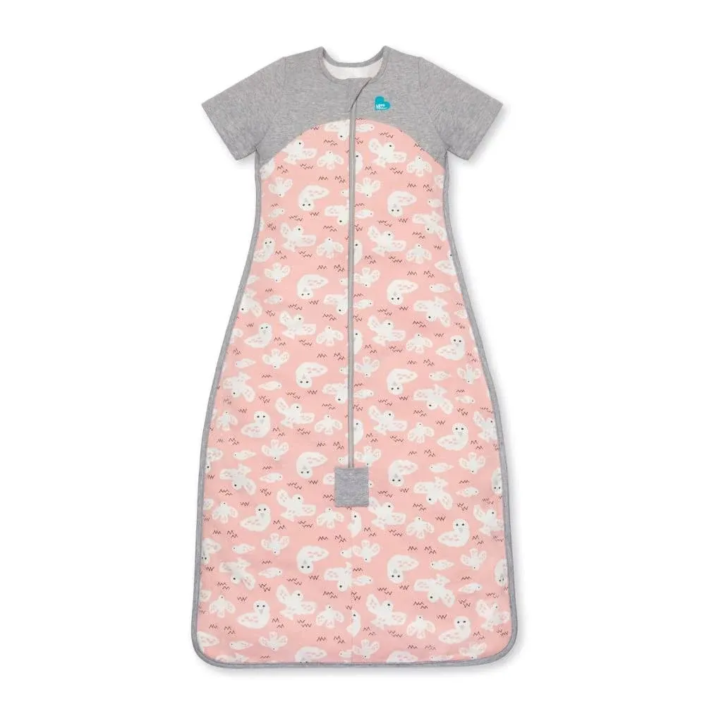 Love To Dream Short Sleeve Sleep Bag Organic Cotton Mild, 18-36 M - Doves Dusty Pink