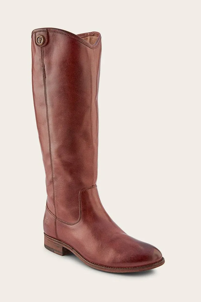 Frye Melissa Button 2 Equestrian-Inspired Tall Boots for Women Made from Hard-Wearing Vintage Leather with Antique Metal Hardware and Leather Outsole – 15 ½” Shaft Height