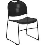 Flash Furniture HERCULES Series 880 lb. Capacity Ultra Compact Stack Chair with Black Frame