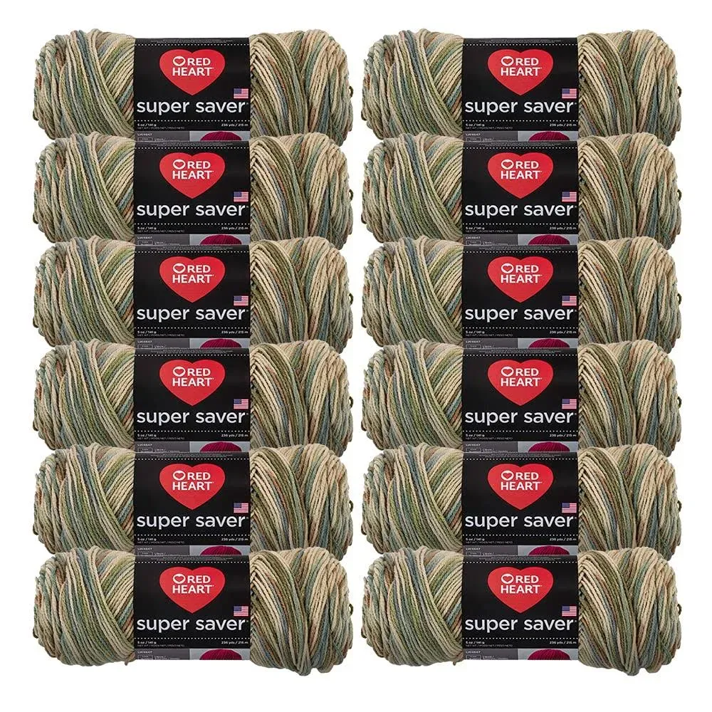 Red Heart Aspen Super Saver Yarn 12/Pk 12 Pack