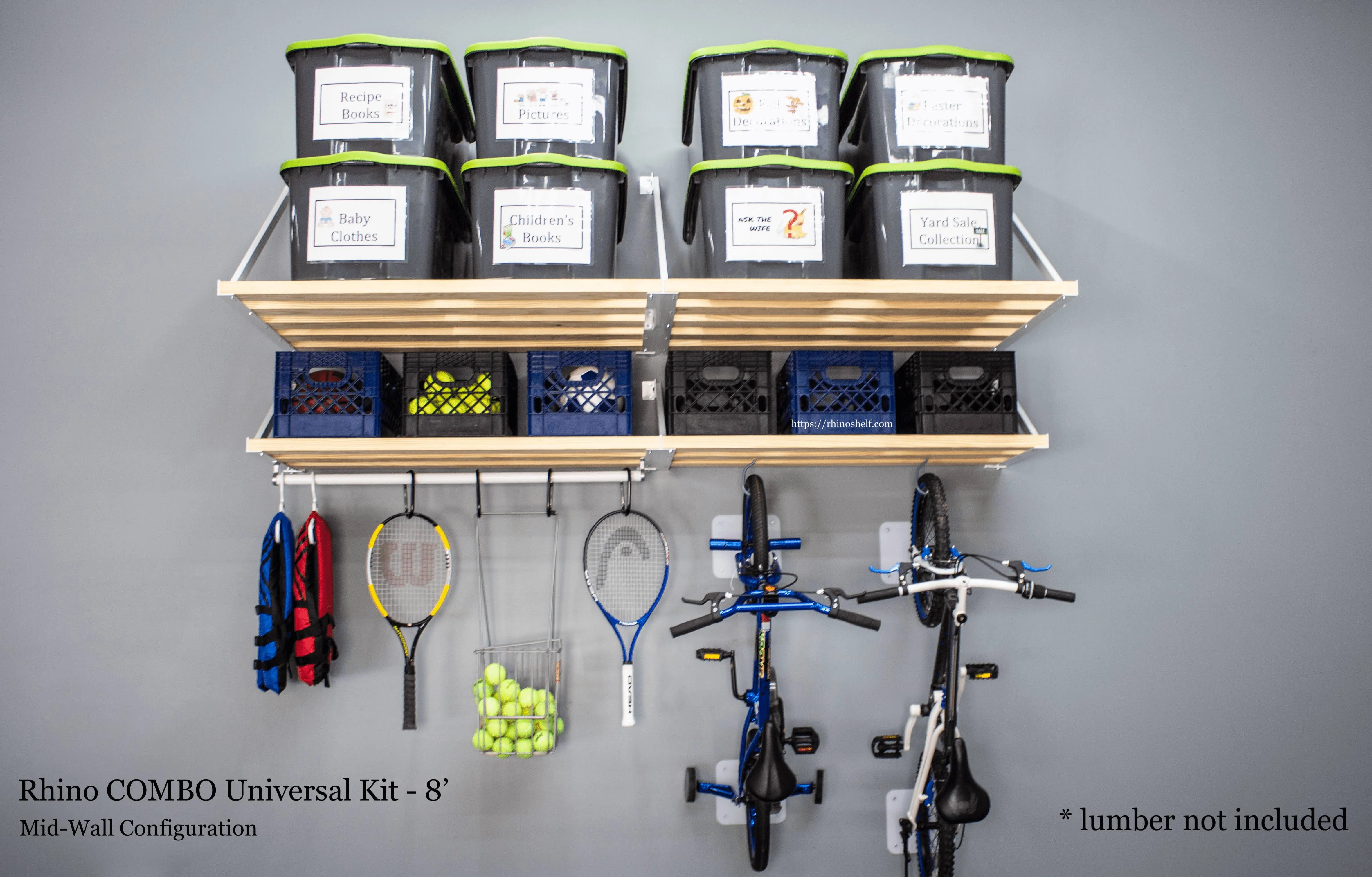 Rhino Shelf Universal Garage Storage Kit