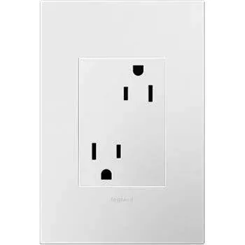 Legrand Adorne 15A Plus-Size Tamper-Resista<wbr/>nt Outlet with Matching Wall Plate...