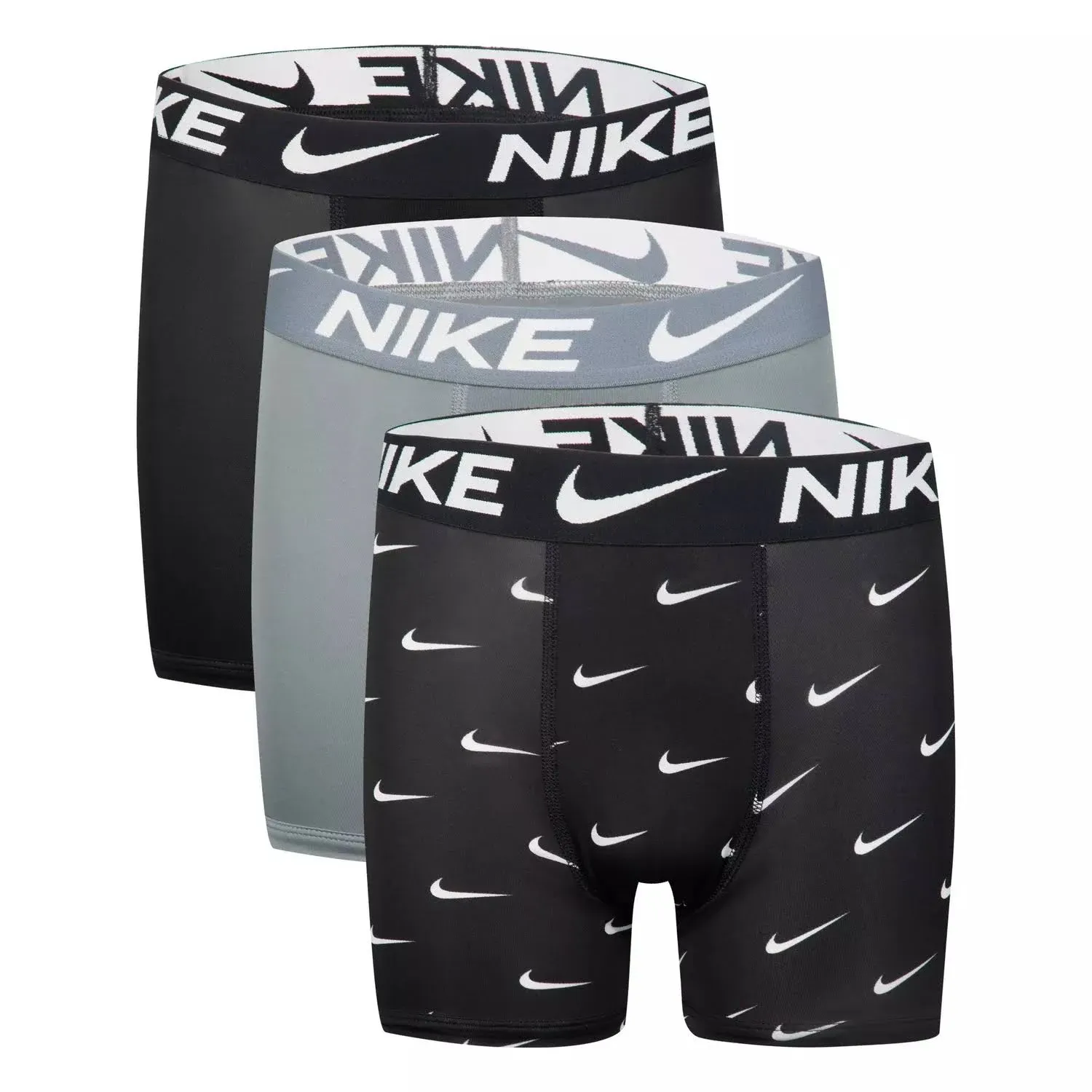 Nike Boys 8-20 Printed 3-Pack Boxer Briefs, Medium