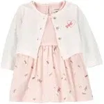 Carter's 2-Piece Bodysuit Dress & Cardigan Set Pre Pink