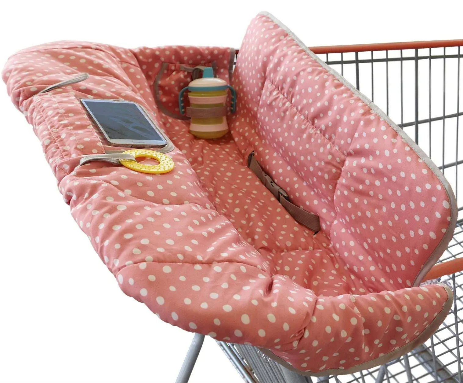 Suessie Shopping Cart Cover and High Chair Cover, Blue Dots