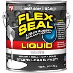 Flex Seal Liquid, 1갤런, 흰색, 액상 고무 코팅 실런트, 방수, 유연성, 통기성 및 UV 저항성, 지붕 수리, 지하실, RV, 캠핑카, 트레일러, 해양, EPDM, 석조