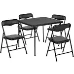 Flash Furniture Kids Colorful 5 Piece Folding Table and Chair Set