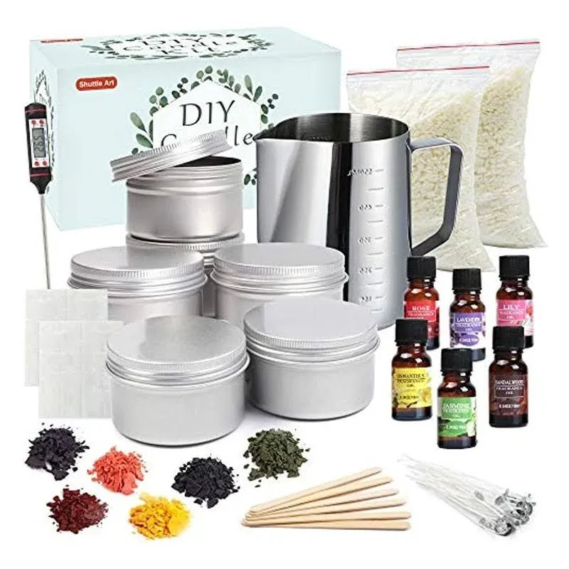 Shuttle Art Candle Making Kit, DIY Candle Making Supplies with Candle Jars, Soy ...