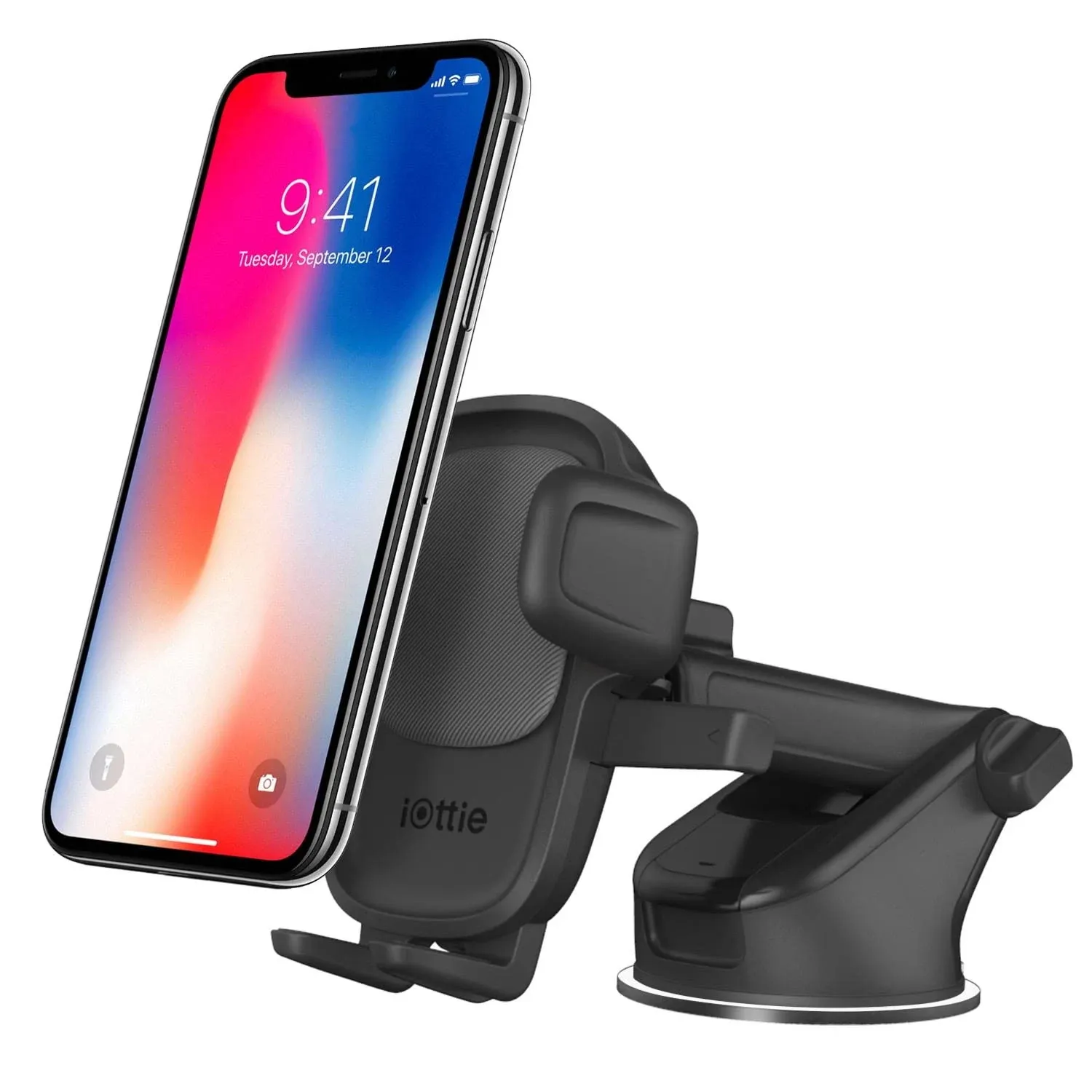 iOttie Easy One Touch 5 Dashboard & Windshield Universal Car Mount Phone Holder Desk Stand with Suction Cup Base and Telescopic Arm for iPhone, Samsung, Google, Huawei, Nokia, other Smartphones