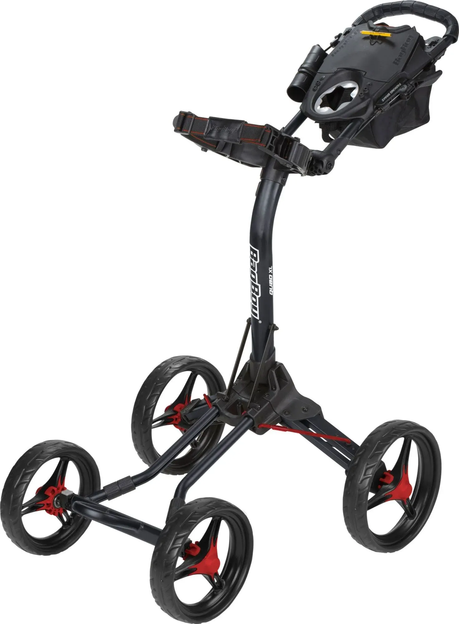 Bag Boy Quad XL Push Cart Matte Black/Red