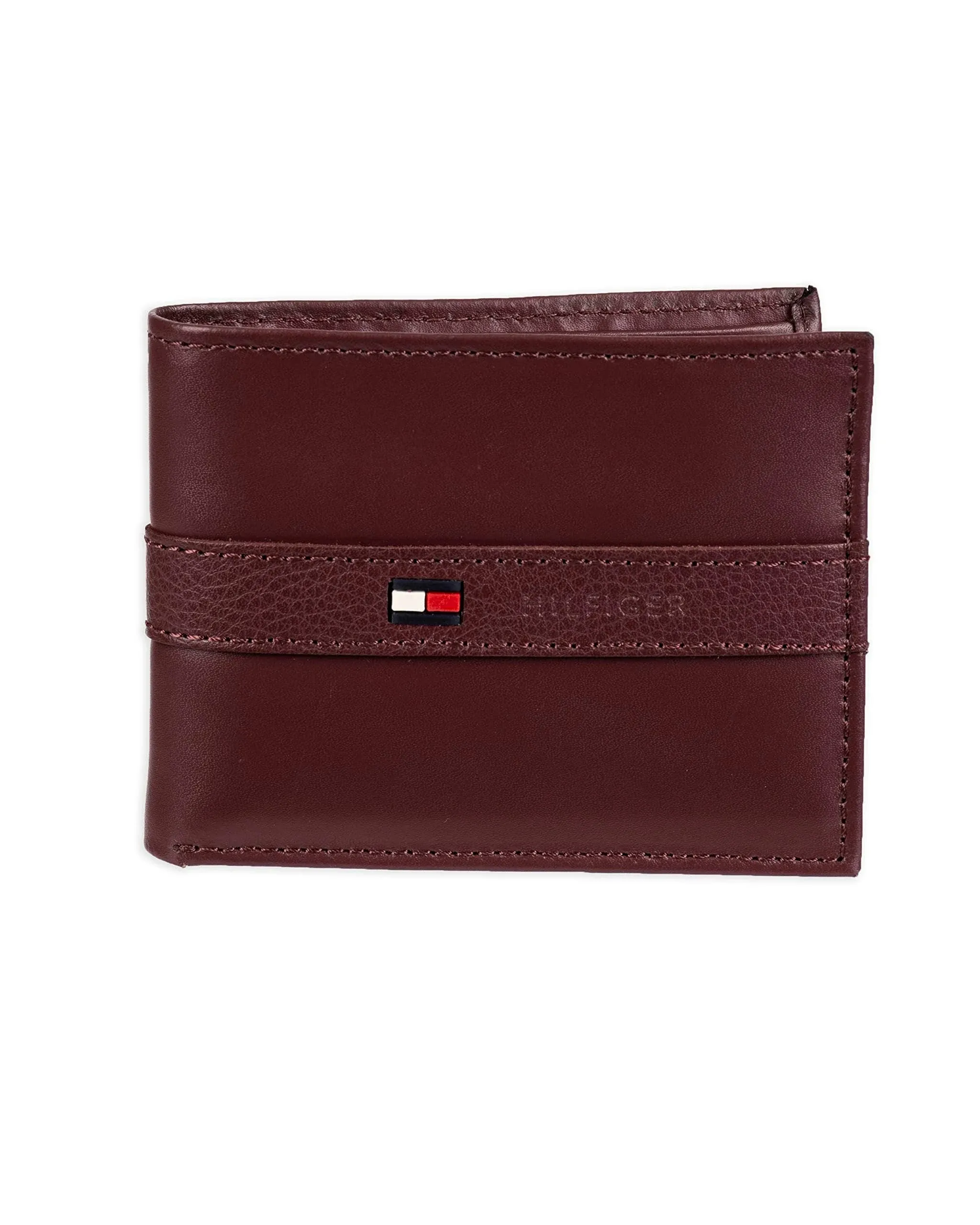 Tommy Hilfiger Men's Leather Ranger Passcase Bifold Wallet