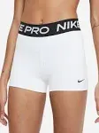 Nike Pro Women's White 3-Inch Shorts L