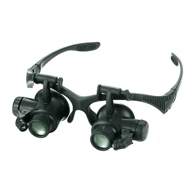 2964 - MAGNIFIER EYEWEAR LED LIGHTED W/4 LENSES 10X 15X 20X 25X