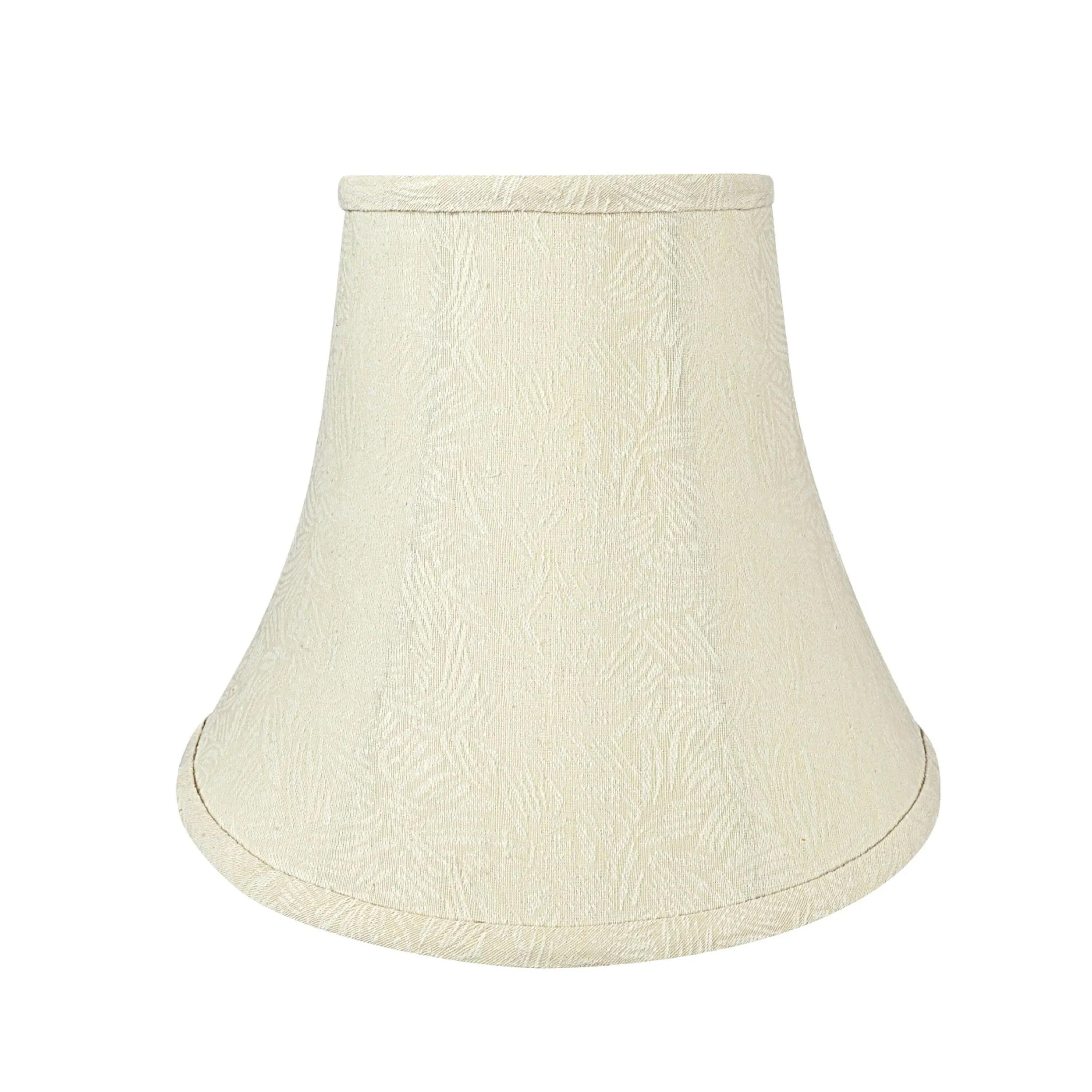 Aspen Creative 30167 Transitional Bell Shape Construction, 12" Wide (6" x 12" x 9-1/2") Spider LAMP Shade, Jacquard Fabric in Beige