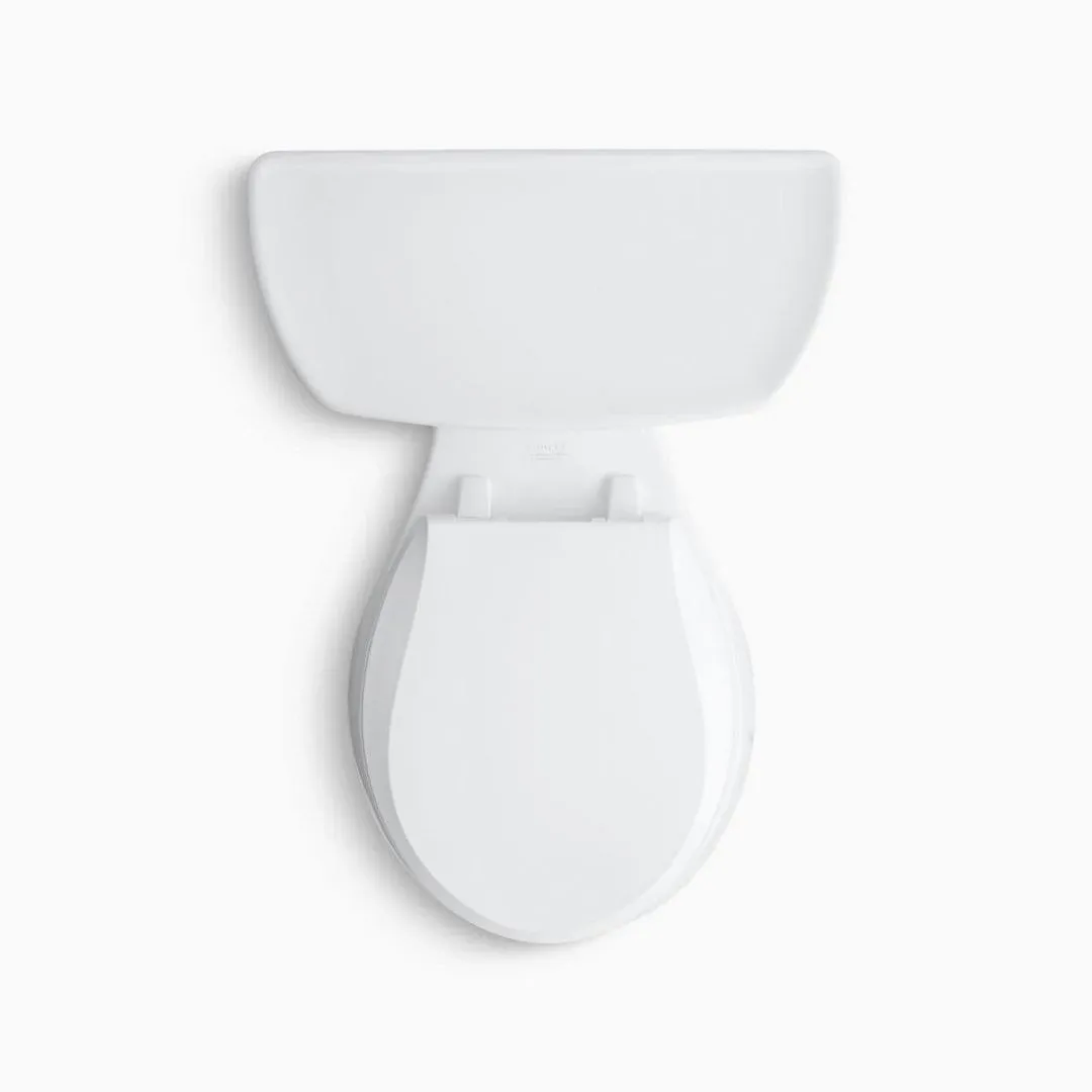 Kohler K-3997-0 Wellworth Two-Piece Round-Front 1.28 GPF Toilet, White