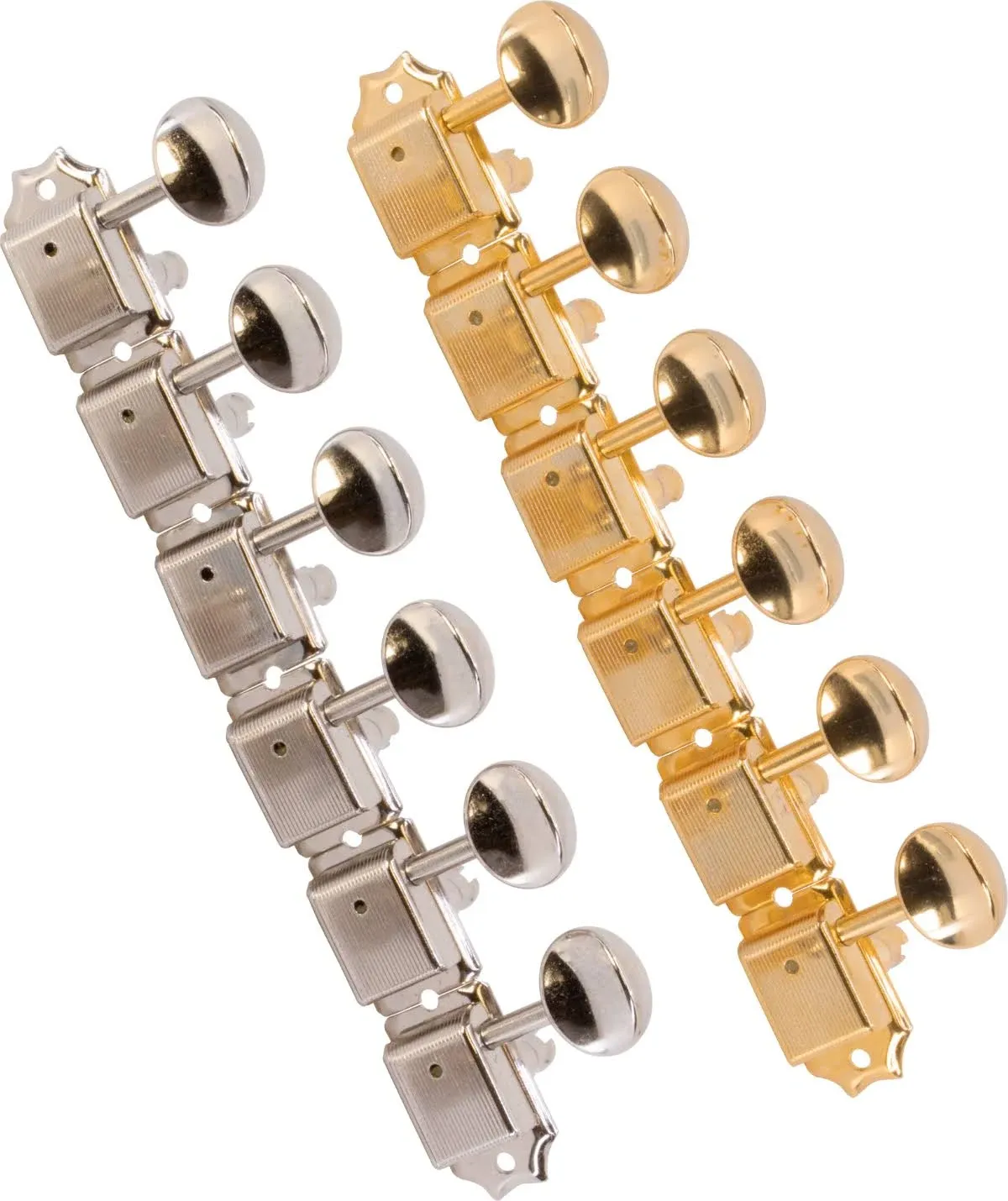 Tuners - Gotoh, Vintage Oval Knob, 6-in-line - GOLD | Reverb