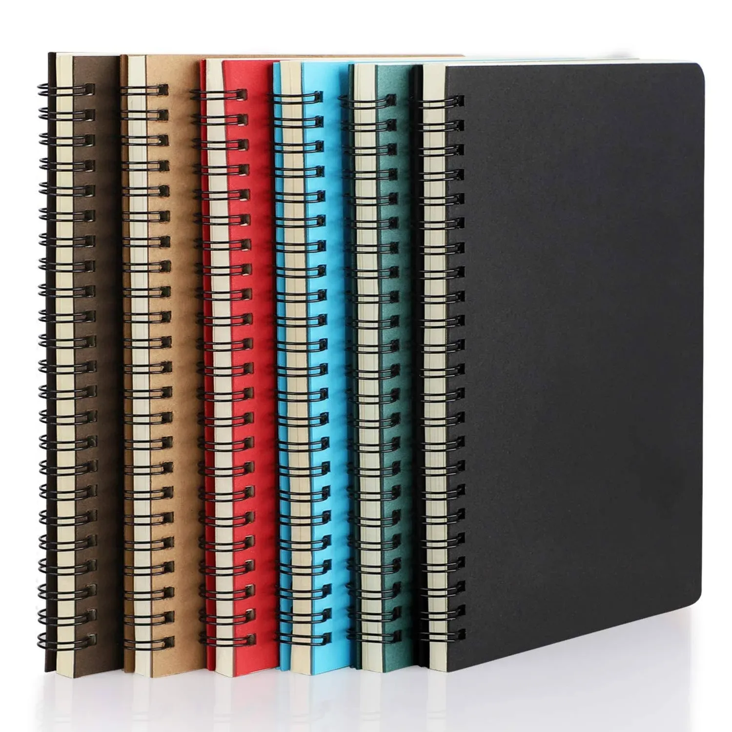 EUSOAR A5 Spiral Notebook 6 Pack