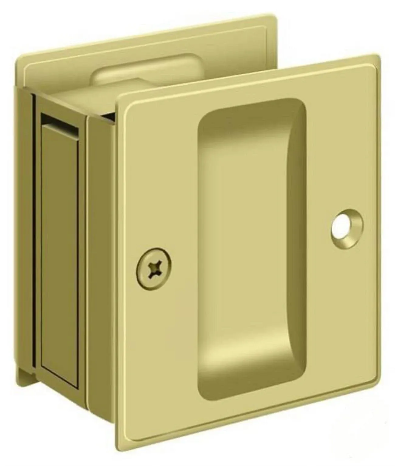 POCKET DOOR PASSAGE LOCK SLIDING DOORS Deltana U3 Polished Brass Solid Brass