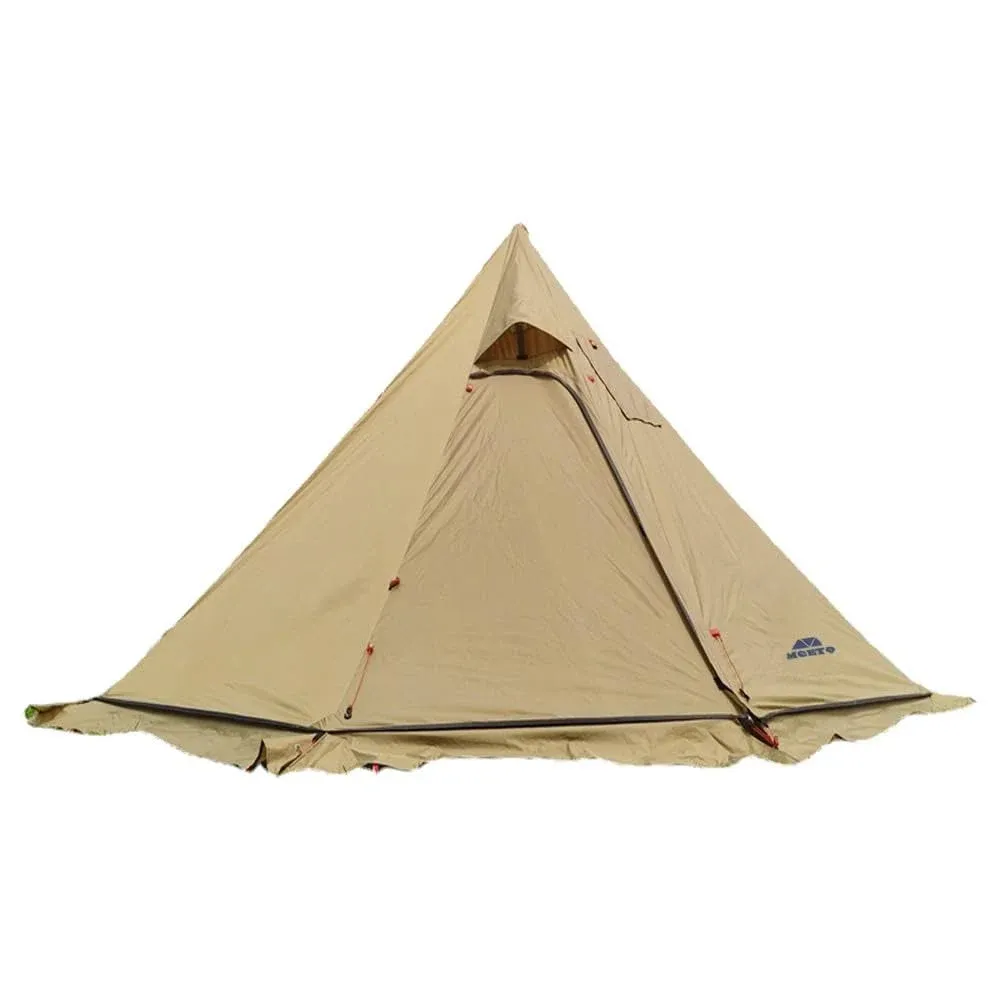 Tipi Hot Tent with Fire Retardant Stove Jack for Flue Pipes, 3~4 Person, Lightweight, Teepee Tents with Snow Skirt for Family Team Outdoor Backpacking Camping Hiking