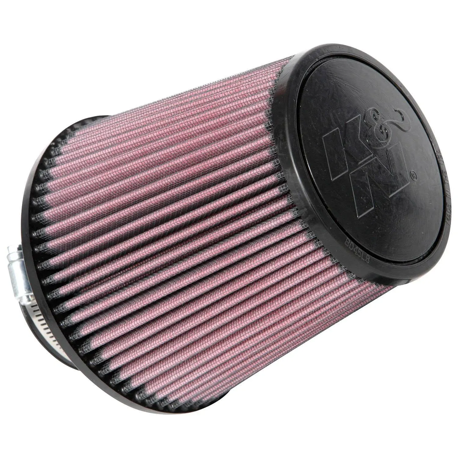 K&N Universal Clamp-On Air Intake Filter: High Performance, Premium, Washable, Replacement Filter: Flange Diameter: 3 In, Filter Height: 6 In, Flange Length: 1.75 In, Shape: Round Tapered, RU-4180