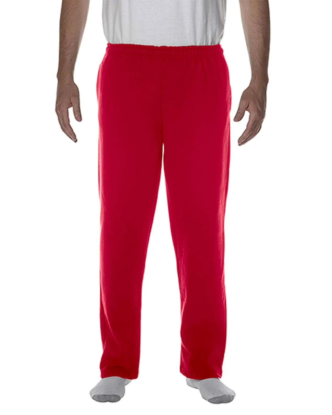 Gildan Men's Fleece Open Bottom Sweatpants with Pockets