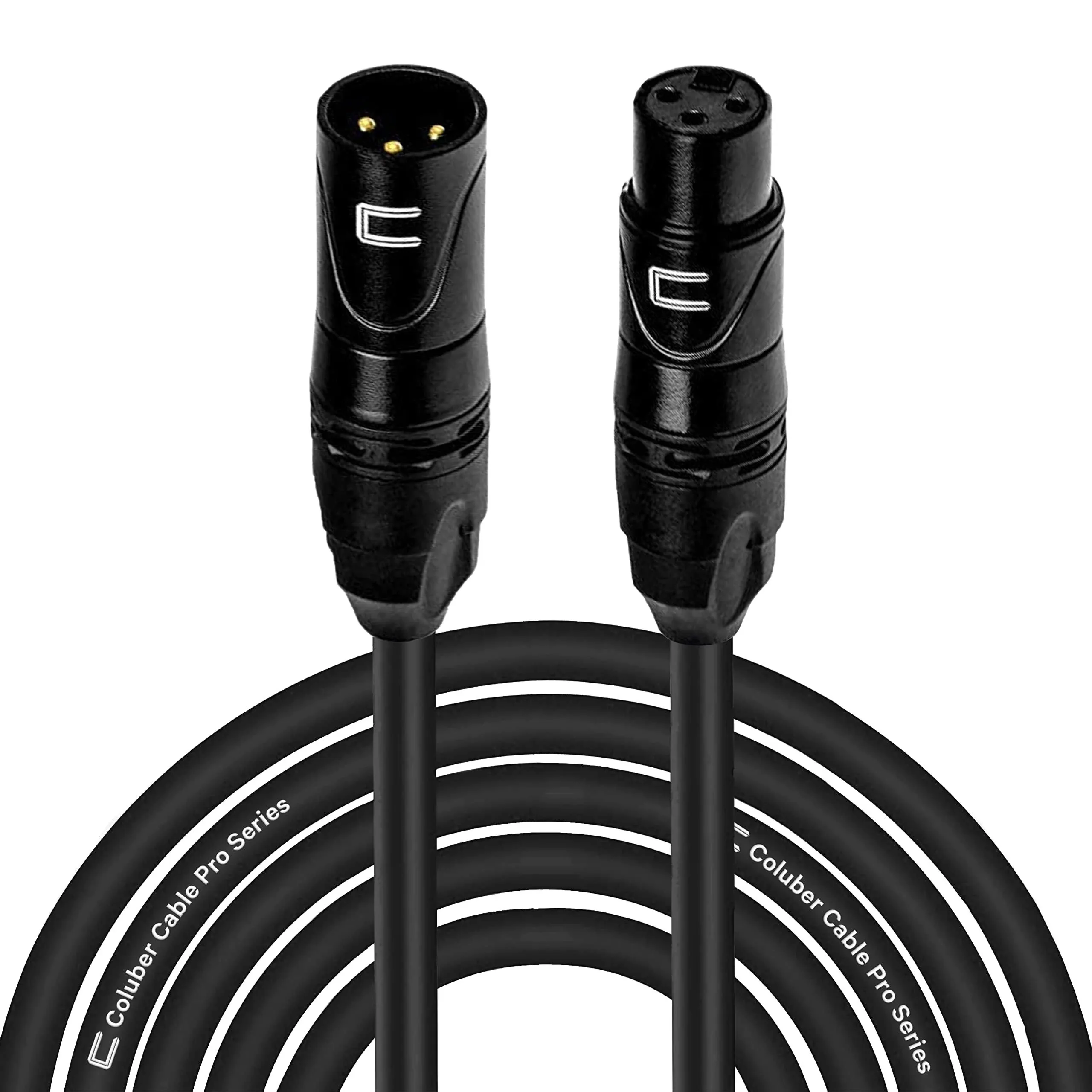 Balanced XLR Cable Male to Female - 15 Feet Blue - Pro 3-Pin Microphone Connector for Powered Speakers, Audio Interface or Mixer for Live Performance & Recording