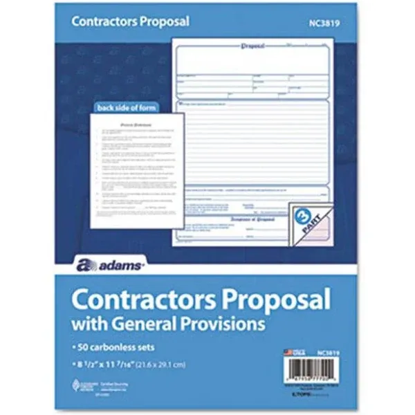 Adams Contractor Proposal Form