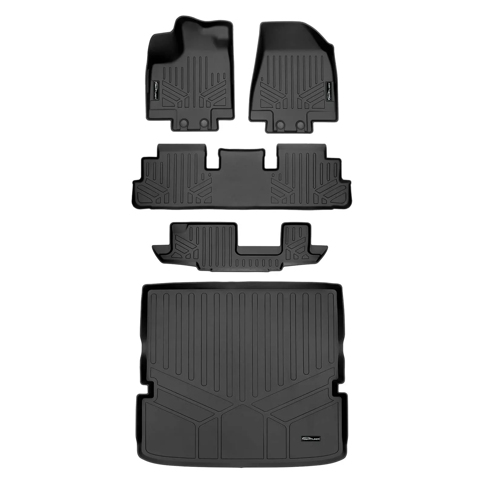 Maxliner Smartliner Nissan Pathfinder 1st, 2nd & 3rd Row Floor Liners & Extended ...