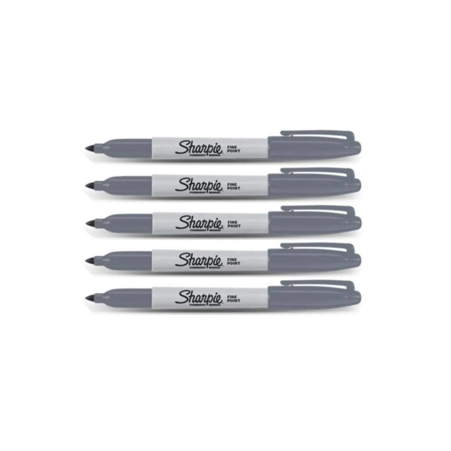 Sharpie Fine Point Marker Slate Grey Pack of 5