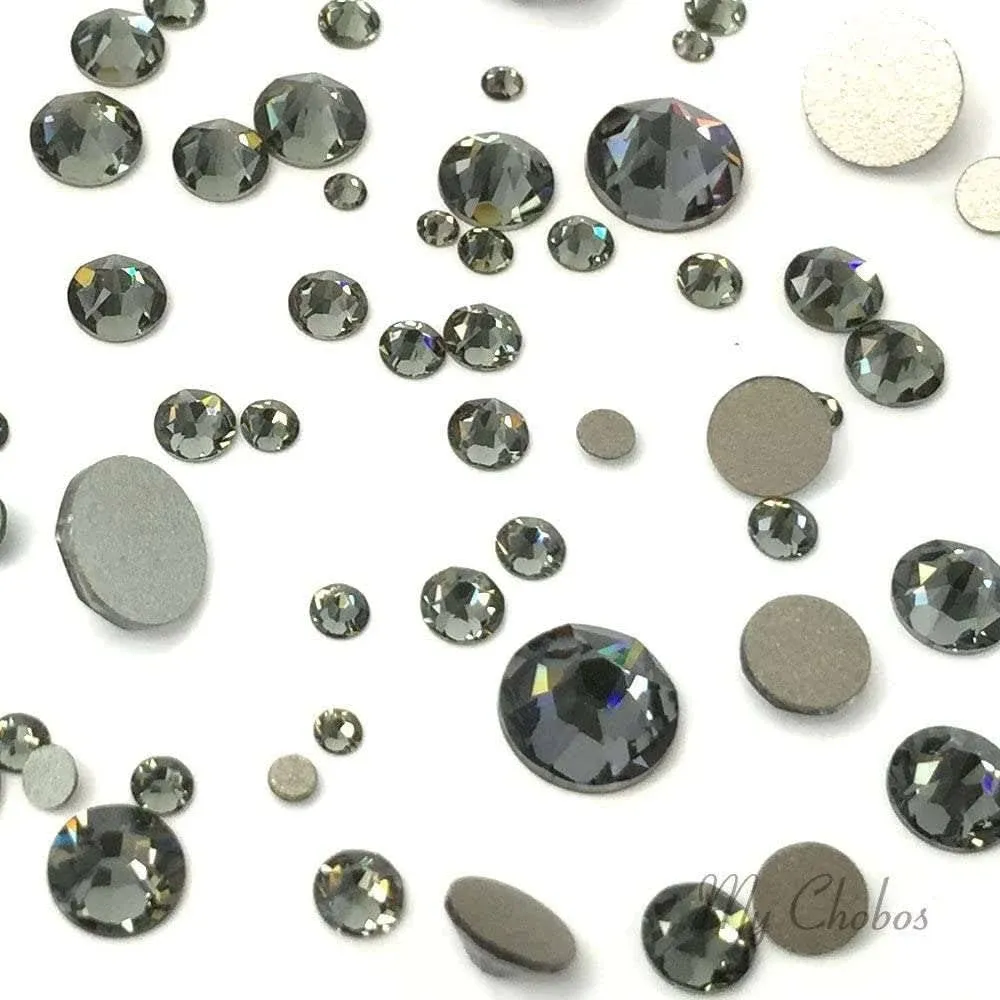 Black Diamond Swarovski Flatbacks Rhinestones Nail Art