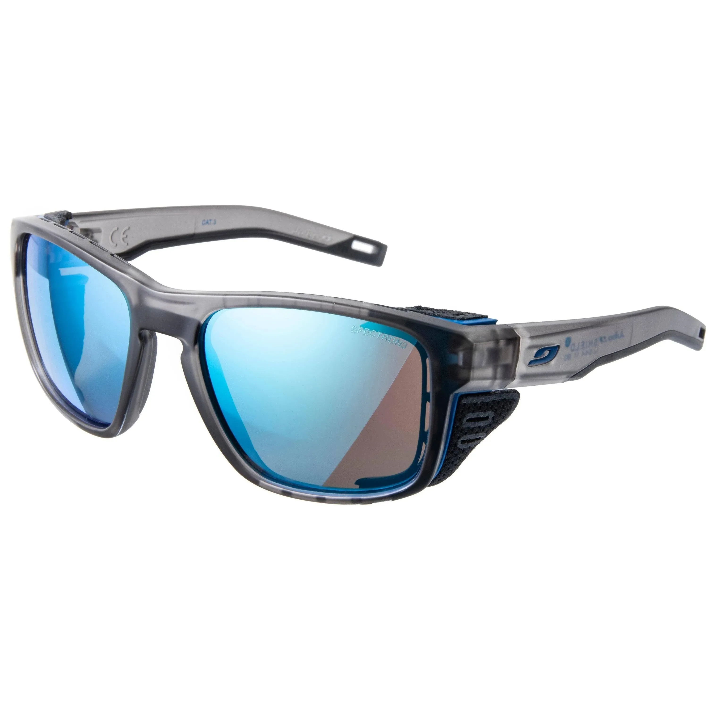 Julbo Shield M Sunglasses, Transluscent Grey / Blue / Spectron 3