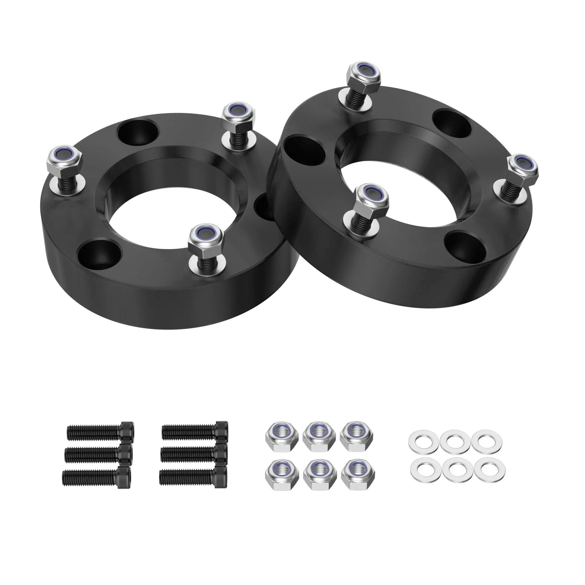 2" Front Leveling Lift Kit Compatible with 2007-2024 Silverado/Sierra 1500, Leveling Lift Kit for 2007-2024 Silverado/Sierra 1500 Forged Front Strut Spacers Raise the Front of your Car by 2"