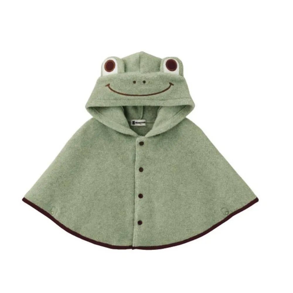 Coffled Frog Hood Carseat Poncho for Kids - Fleece Hooded Wool Cape Coats for ...