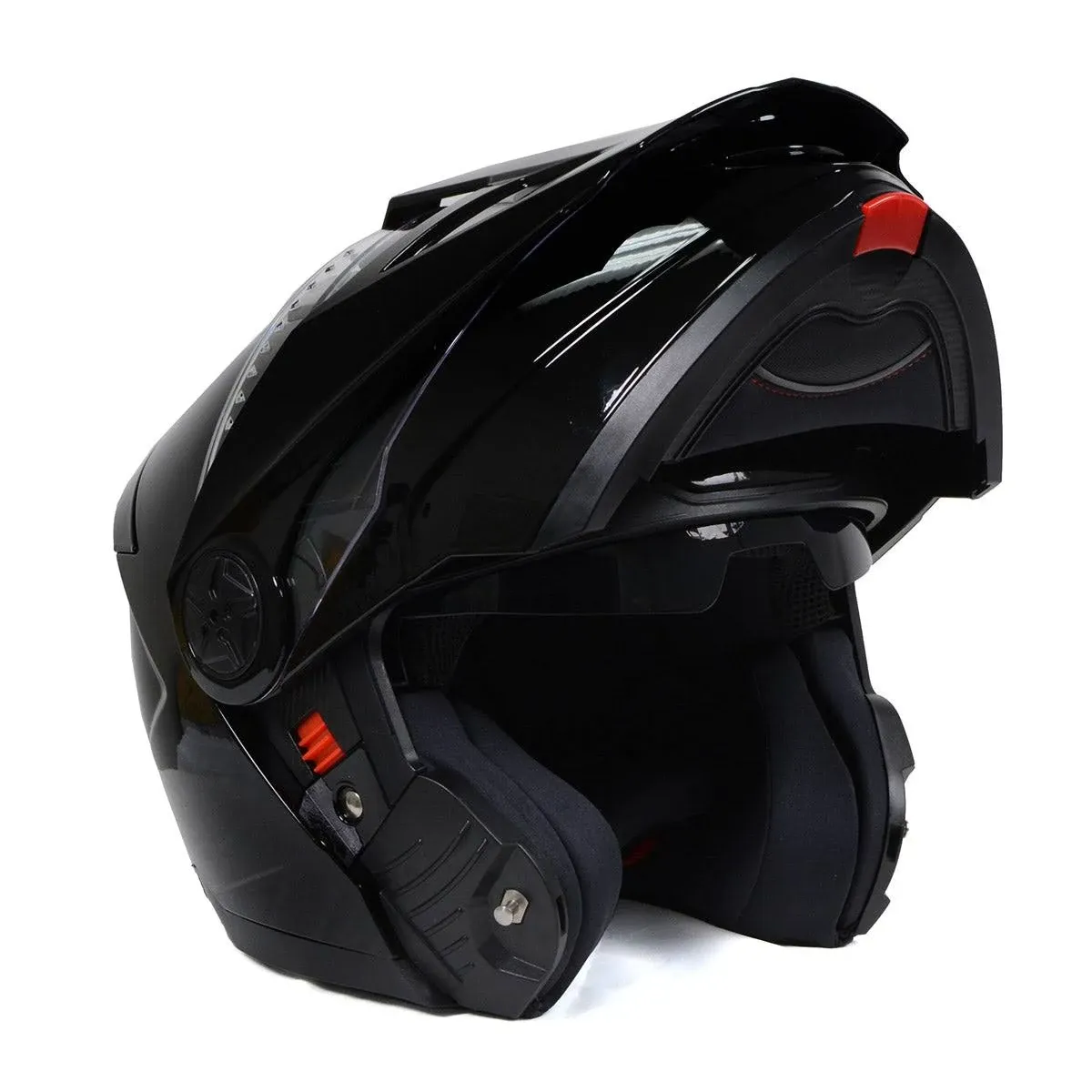 Milwaukee Helmets MPH9821DOT Gloss Black 'Ominous' Dual Sport Advanced Motorcycle ...