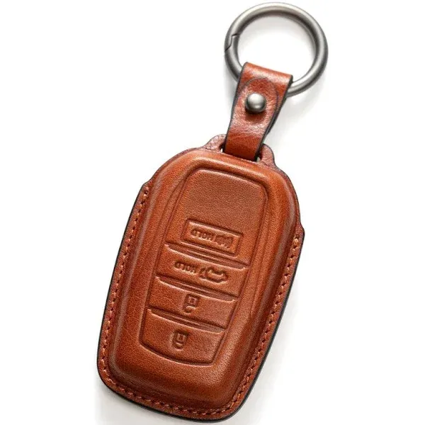 Toyota Key Fob Cover Leather Dedicated Toyota key chain holder car key case Corolla Cross Tundra Venza accessories Brown