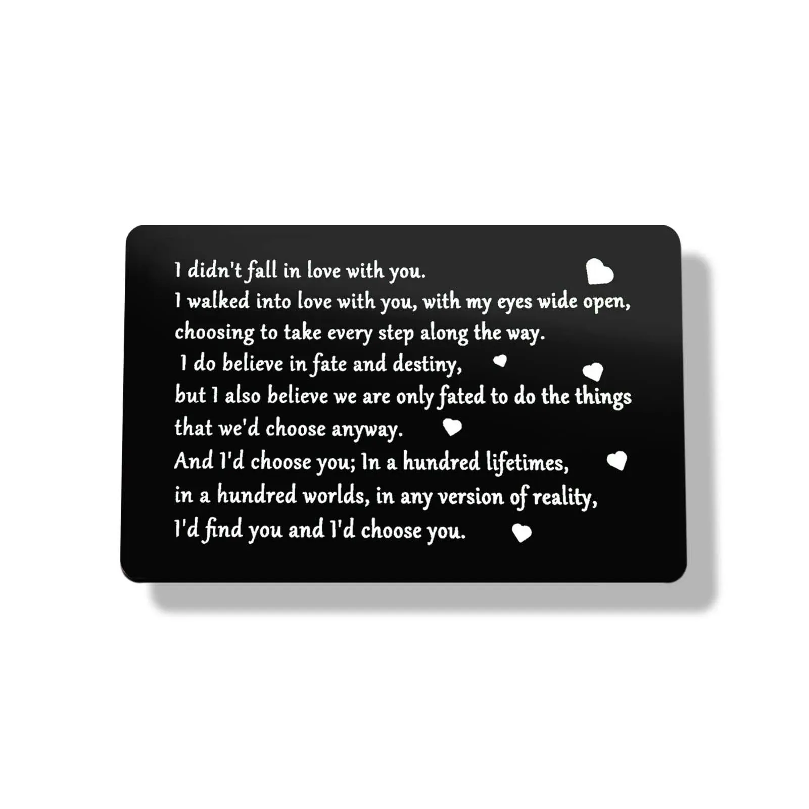 Valentine's Day Gift for Boyfriend Wallet Insert Card for Husband Aniversary Card ...