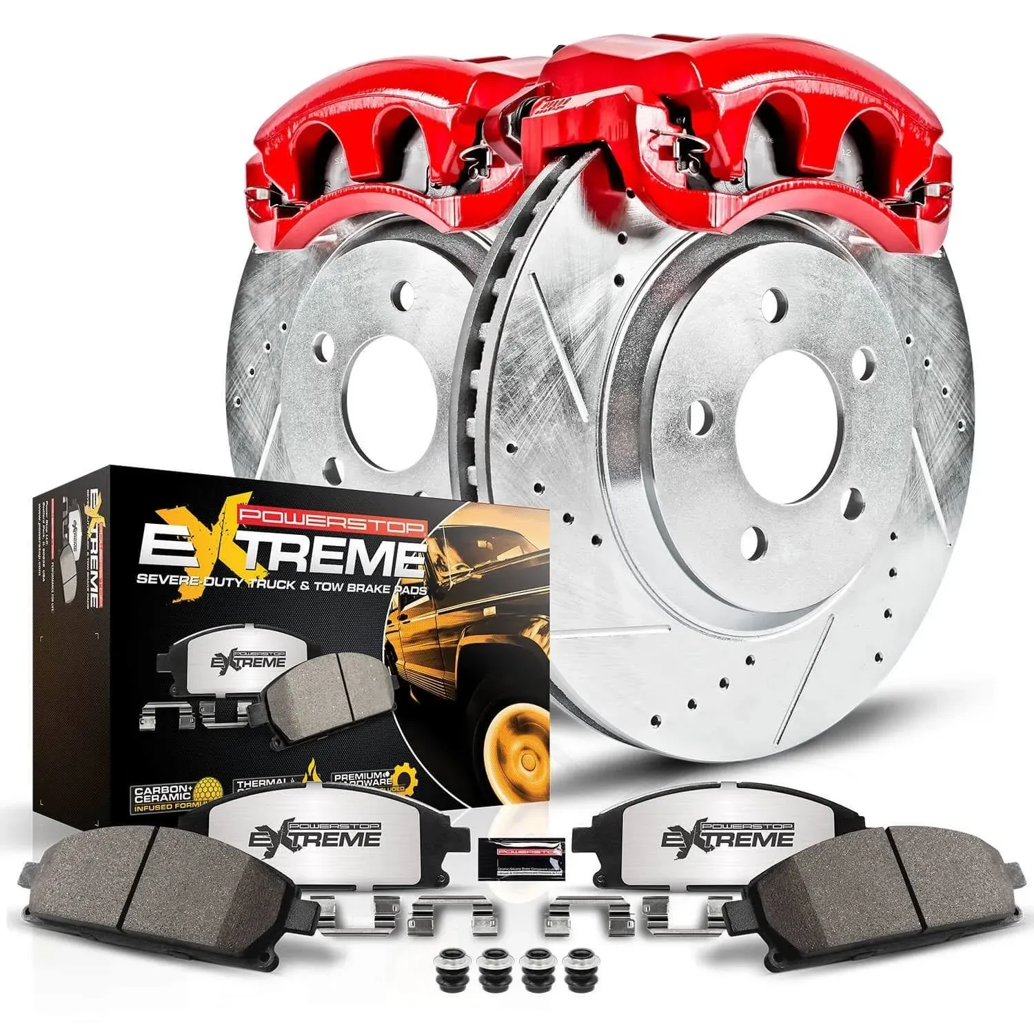 Power Stop KC1132A-36 - Front Z36 Truck & Tow Brake Kit with Calipers