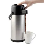 Airpot Coffee Carafe - TOMAKEIT 3L(102 Oz) Beverage Dispenser Silver 